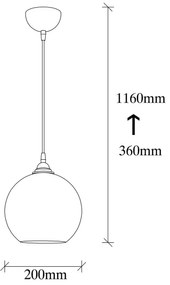 Lampa wisząca Gold 020, złoty