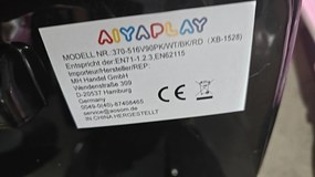 AIYAPLAY Elektryczny motocykl dziecięcy Vespa PX150 12V z akumulatorem litowym 35W 2 silniki 25° ograniczenie skrętu dla dzieci 3-6 lat | Aosom PL