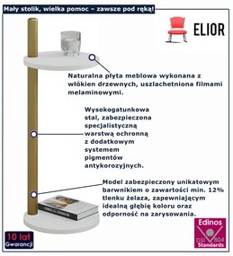 Biały stolik nowoczesny pomocniczy  H0-M98