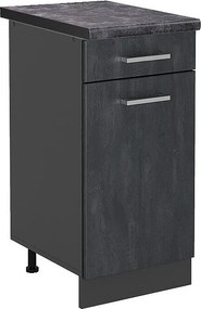 Szafka dolna do kuchni czarny beton 40x60x81.6 r-line