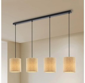 Brilagi - Žyrandol na linkach NORDIC WAVE 4xE27/15W/230V lniany/czarny