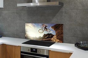 Szklany Panel Rower w Górach pod Chmurami