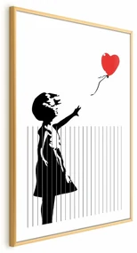 Plakat Pocięty Banksy 21x30 cm z ramą złotą z marginesem ARTGEIST B