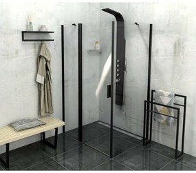 SAPHO Ska301 Ska stojak na ręczniki 55 x 79 x 20 cm, czarny matowy