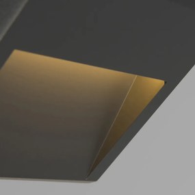 Nowoczesna lampa ścienna ciemnoszara kwadratowa z LED - Gem