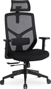 Fotel Biurowy Ergonomiczny Obrotowy BENTO Czarny Nowoczesny
