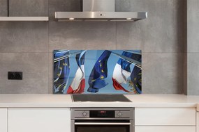 Panel szklany do Kuchni Międzynarodowe Flagi Świata