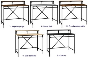 Biurko z metalowym stelażem industrialne 100 cm szary dąb Palmira 5X