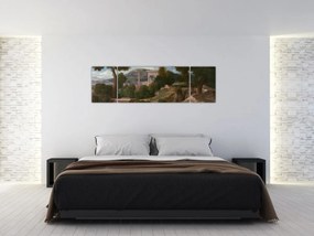 Obraz - Nicolas Poussin, Landscape with Saint John on Patmos, reprodukcje (170x50 cm)