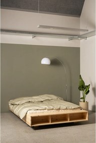 Łóżko dwuosobowe z litego drewna sosnowego ze stelażem 160x200 cm Merge – Karup Design