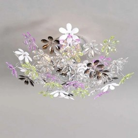 Lampa sufitowa chrom 56 cm - Fiore Nowoczesny Oswietlenie wewnetrzne