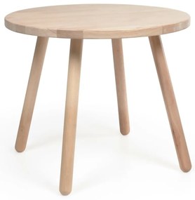 Stół dziecięcy z drewna kauczukowego Kave Home Dilcia, ø 55 cm