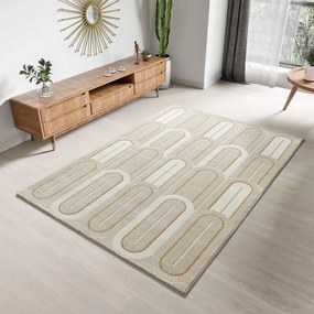 Kremowy dywan 80x150 cm Flora – Universal