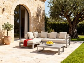 Stolik kawowy ogrodowy z aluminium - Taupe - MOLOKAI od MYLIA