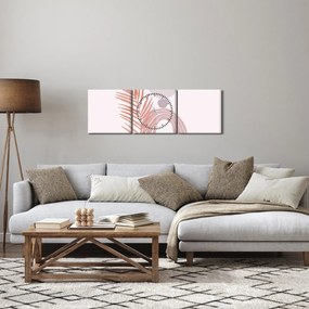 Obraz - Fioletowy minimalizm N⁰1 (z zegarem) (90x30 cm)