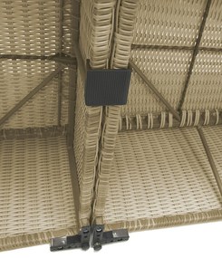 Rattanowy zestaw regulowany SEVILLE dla 2 osób (beżowy)