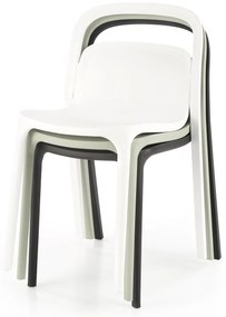 Czarne krzesło plastikowe K490