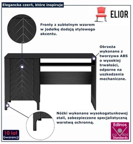 Biurko czarne z szafką S5-B10