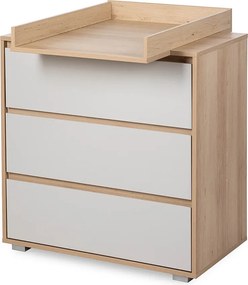 Komoda dziecięca z szufladami Dalia, kolor buk/popiel
