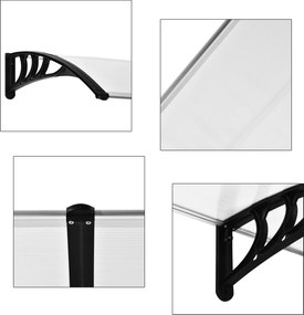 Podwójne Zadaszenie Outsunny: Ochrona przed słońcem i deszczem, Łatwa Instalacja, 75x195x23 cm