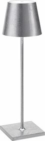 Lampa stołowa LED Poldina Pro Silver Leaf, ładowalna i ściemnialna, z czasem pracy na baterii do 12 godzin.