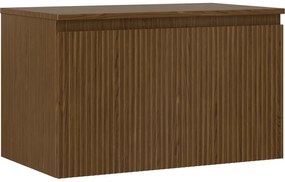 Mexen Rivel szafka łazienkowa podumywalkowa 80 cm z blatem, 1 szuflada, ryflowana , orzech - 91A20-08047-1-BFC86