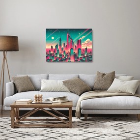 Obraz na szkle – Metropolia w stylu pop-art (70x50 cm)