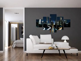 Obraz nocnej metropolii (125x70 cm)