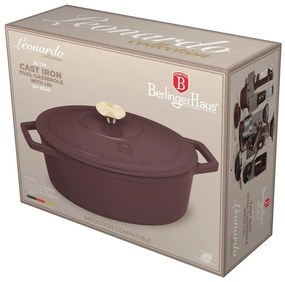 BerlingerHaus Żeliwna patelnia z pokrywką Leonardo 30 cm, 30 cm