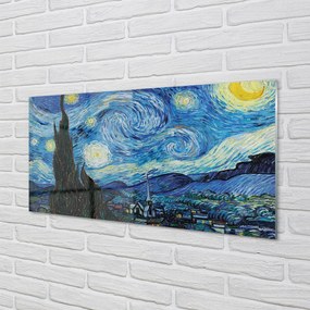 Szklany Panel Gwiaździsta Noc - Van Gogh