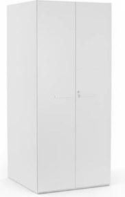 Szafa z obrotowym regałem na segregatory, 5 poziomów, zamykana na klucz, biały