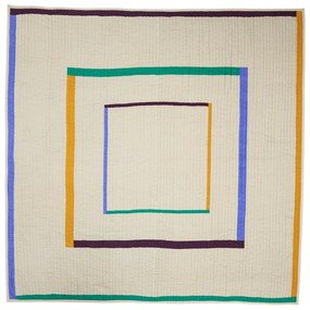 Beżowa bawełniana narzuta na łóżko dwuosobowe 260x260 cm Twist – Hübsch