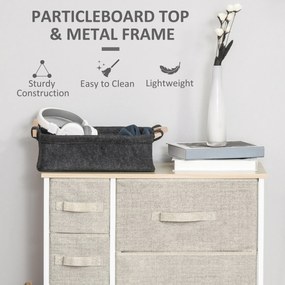 HOMCOM Komoda Sideboard 7 Szuflad Nowoczesny Design Jasnoszary Praktyczna i Stylowa 635x30x71cm | Aosom PL