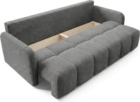 Sofa ZEN Rozkładana Dwuosobowa Ciemnoszara Boucle Nowoczesna