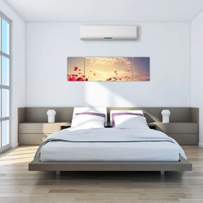 Obraz - Łąka z kwiatami (170x50 cm)