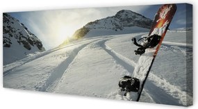 Obraz drukowany na płótnie Snowboardowy Raj W Alpach