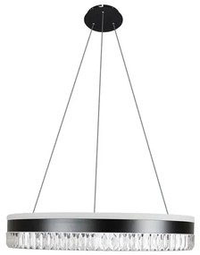 Lampa LED 80W 230V 3000-6500K czarna z pilotem, ściemnialna na linkę