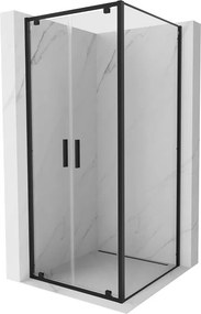 Mexen Exo kabina prysznicowa uchylna 70 x 70 cm, transparent, czarna - 8182-070-070-70-00
