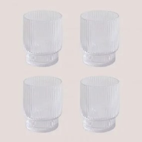Zestaw 4 Szklanek 300 Ml Yulia Transparent - Sklum