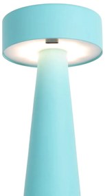 Turkusowa lampa stołowa LED (wysokość 16,5 cm) Mini LED Ring – Leitmotiv