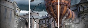 Obraz - Surrealistyczny krajobraz (z zegarem) (90x30 cm)