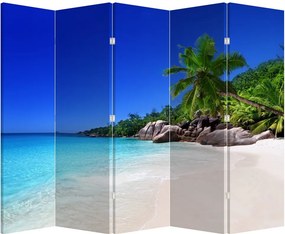 Parawan - Plaża na wyspie Praslin (210x170 cm)