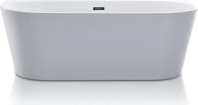 Wanna wolnostojąca przyścienna– DIVINA – 200 l – 150 × 75 × 58 cm – kolor biały