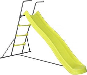 Zjeżdżalnia ogrodowa z podwójną falą "Poly" w kolorze zielonym dla dzieci od 3 roku życia - 240 x 120 x 156 cm