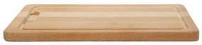 Deska do krojenia z drewna bukowego, prostokątna, z rowkami, Kesper