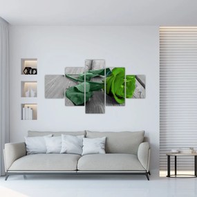 Obraz - Zielona róża (125x70 cm)