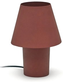 Lampa stołowa w kolorze terakoty z metalowym kloszem (wysokość 30 cm) Canapost – Kave Home