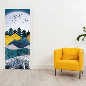 Fototapeta na drzwi - Polarny krajobraz (95x205cm)