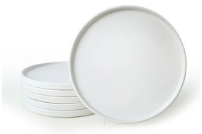 Białe ceramiczne talerze zestaw 6 szt. ø 27 cm – Hermia