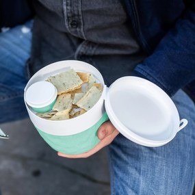 Śniadaniówka, pojemnik na sałatkę i sos BENTOBOX L, 3 elementy, KOZIOL